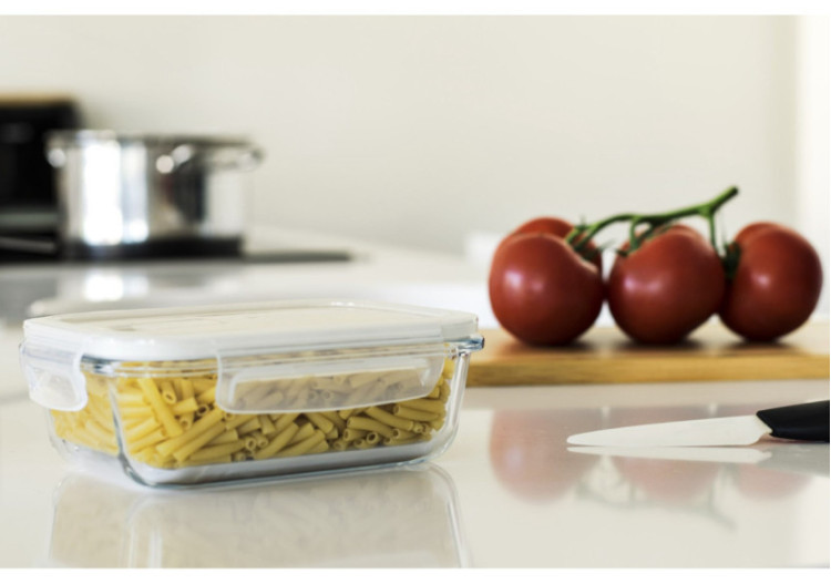 Boîte de Conservation Rectangulaire 650 ml - Verre Borosilicate, hermétique - PE 811901 - Pebbly 2