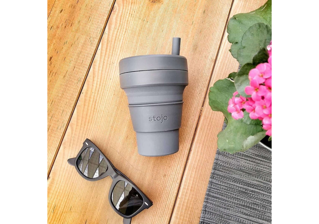 Tasse réutilisable Biggie Cup 470 ml - Pliable et pratique - ST 000477 - Stojo