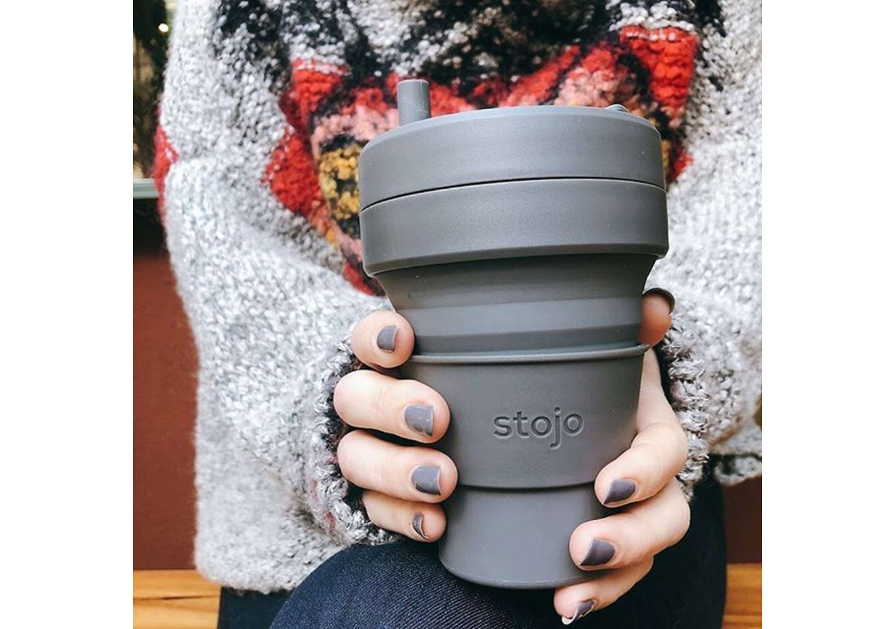 Tasse réutilisable Biggie Cup 470 ml - Pliable et pratique - ST 000477 - Stojo