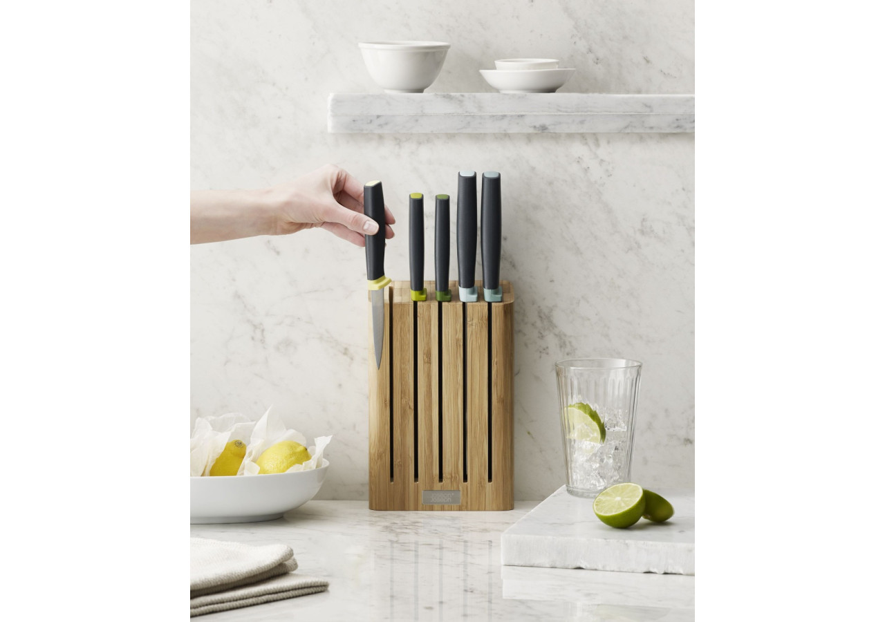 Bloc de couteaux Elevate avec 5 couteaux en bambou - JJ 103007 - Joseph Joseph