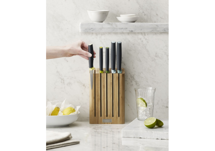 Bloc de couteaux Elevate avec 5 couteaux en bambou - JJ 103007 - Joseph Joseph Bloc de couteaux Elevate avec 5 couteaux en bambou - JJ 103007 - Joseph Joseph