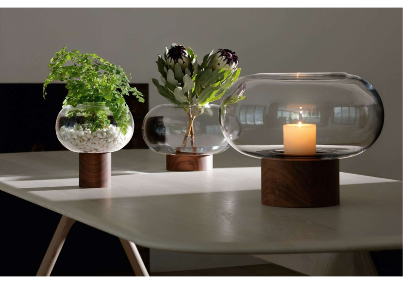 Vase Oblate 21,5 cm - Design moderne en verre - LS 579646 - L.S.A.