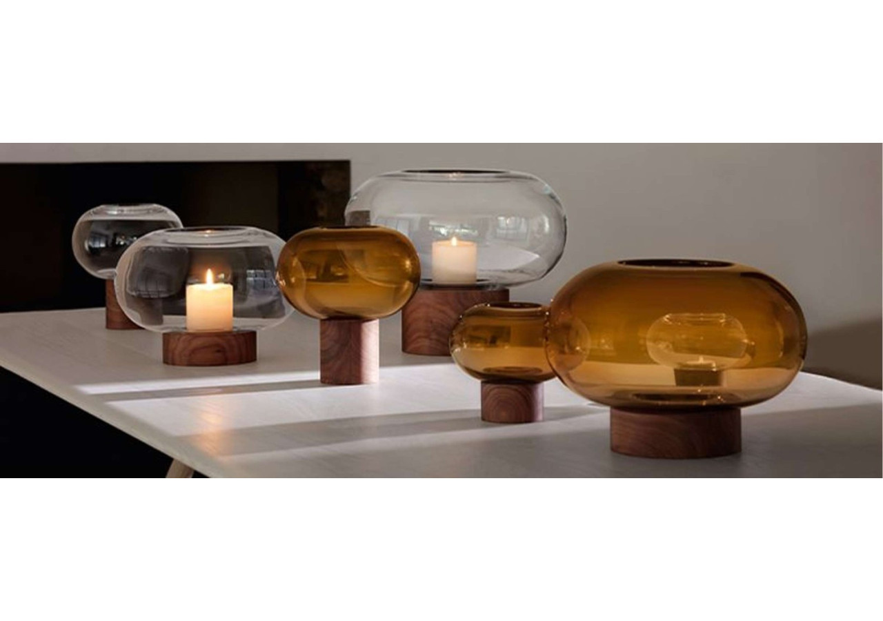 Vase Oblate 21,5 cm - Design moderne en verre - LS 579646 - L.S.A.