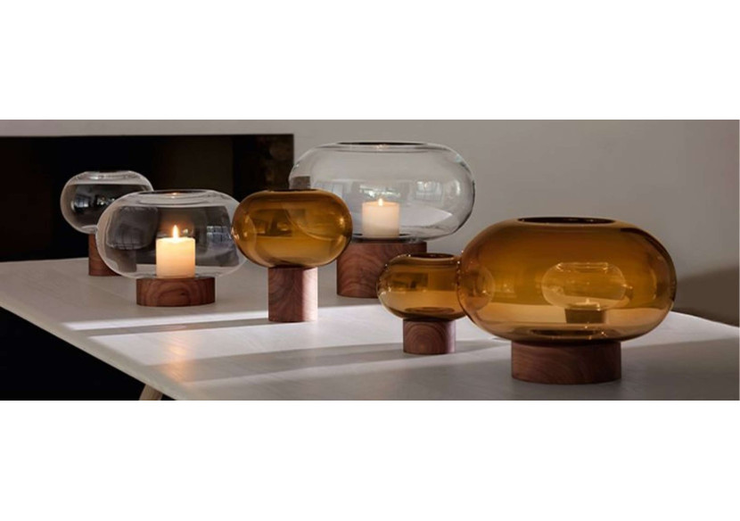 Vase Oblate 21,5 cm - Design moderne en verre - LS 579646 - L.S.A.