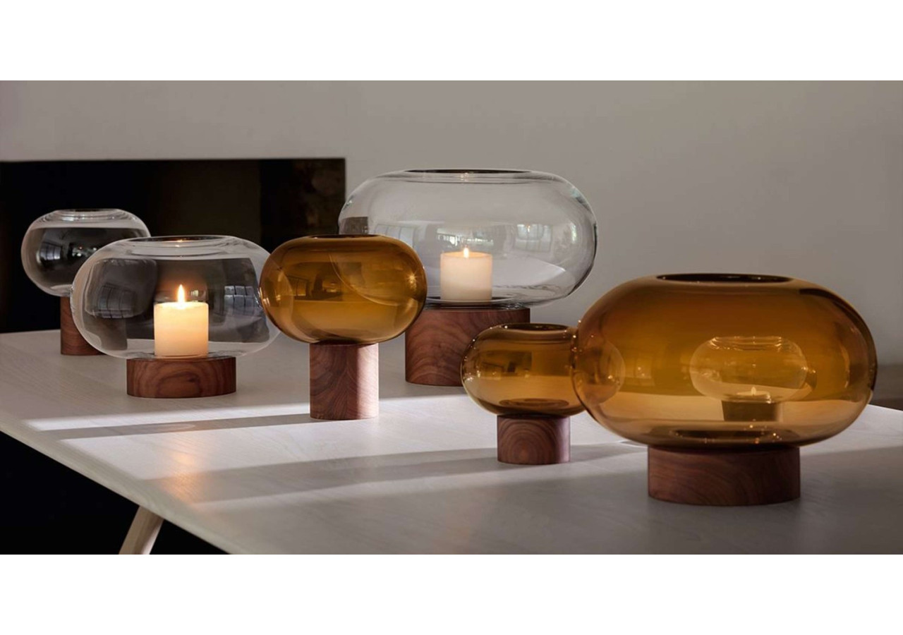 Vase Oblate 21,5 cm - Design moderne en verre - LS 579646 - L.S.A.