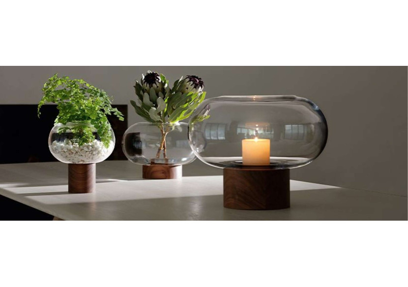 Vase Oblate 21,5 cm - Design moderne en verre - LS 579646 - L.S.A.