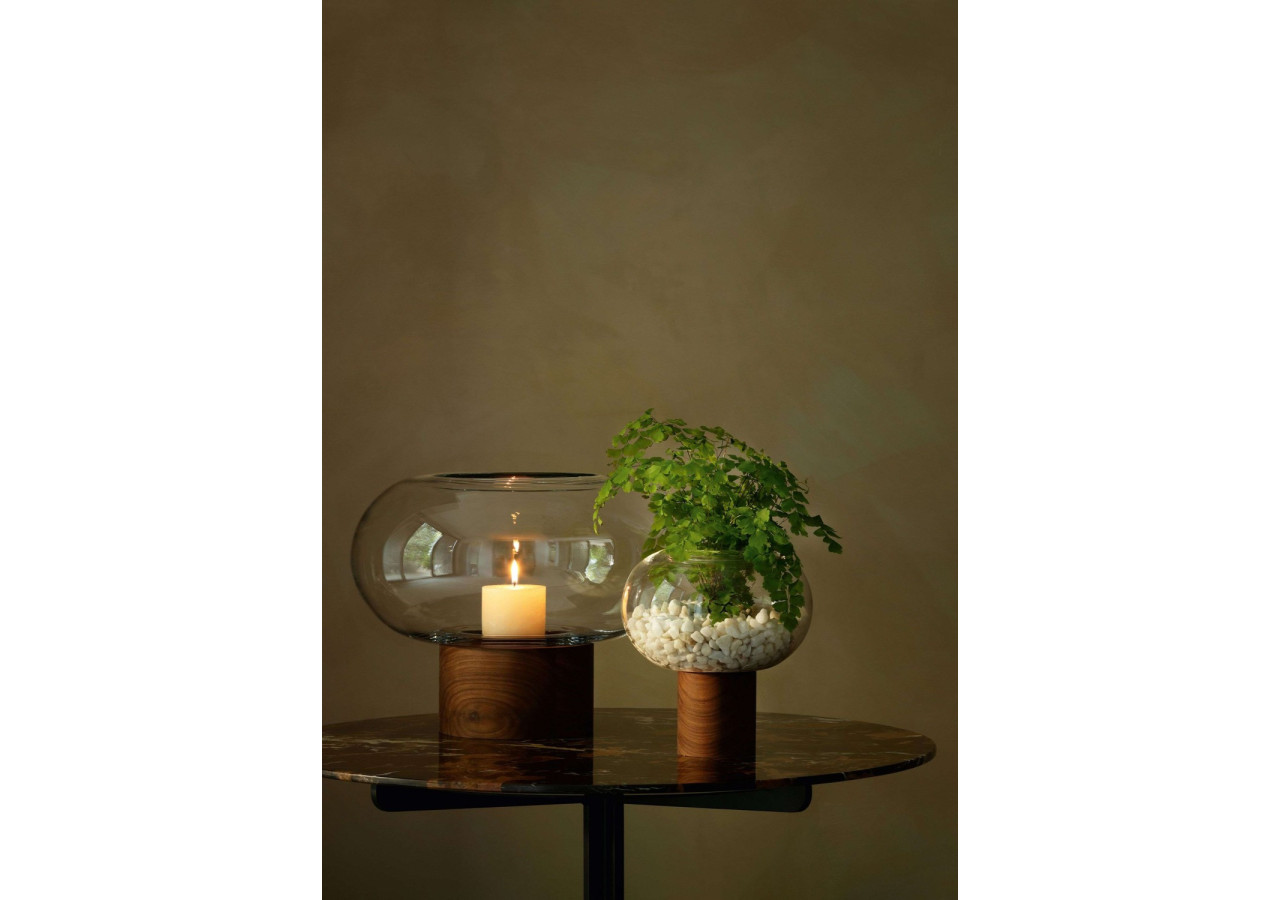 Vase Oblate 21,5 cm - Design moderne en verre - LS 579646 - L.S.A.