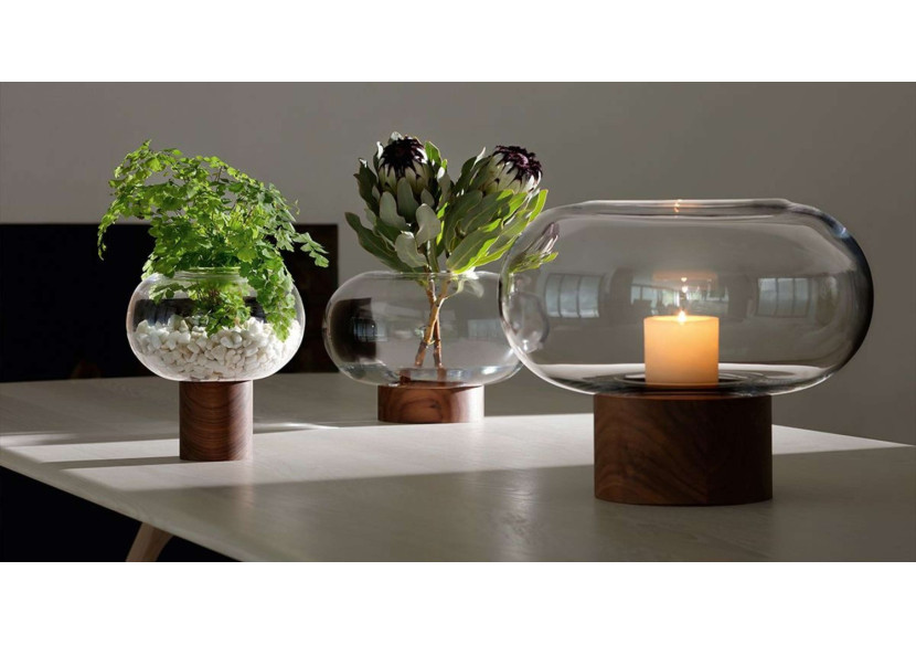 Vase Oblate 21,5 cm - Design moderne en verre - LS 579646 - L.S.A.