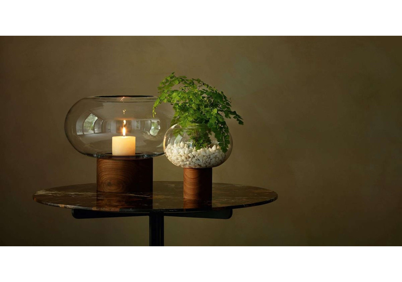 Vase Oblate 21,5 cm - Design moderne en verre - LS 579646 - L.S.A.