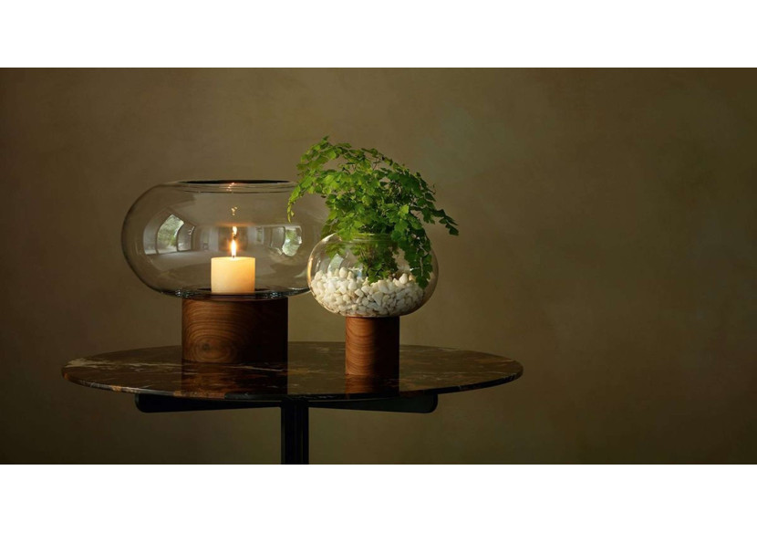 Vase Oblate 21,5 cm - Design moderne en verre - LS 579646 - L.S.A.