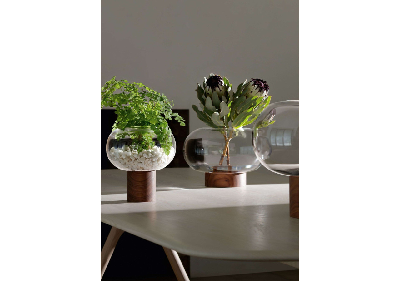 Vase Oblate 21,5 cm - Design moderne en verre - LS 579646 - L.S.A.