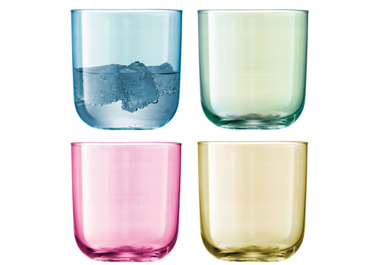 Verres Tumbler Polka - Set de 4 pièces de 420 ml assortis - LS 497216 - L.S.A.