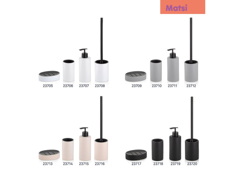 Toiletborstel Matsi - Ensemble moderne en céramique - KE 237126 - Kela Badkamer Toiletborstel Matsi - Ensemble moderne en céramique - KE 237126 - Kela Badkamer