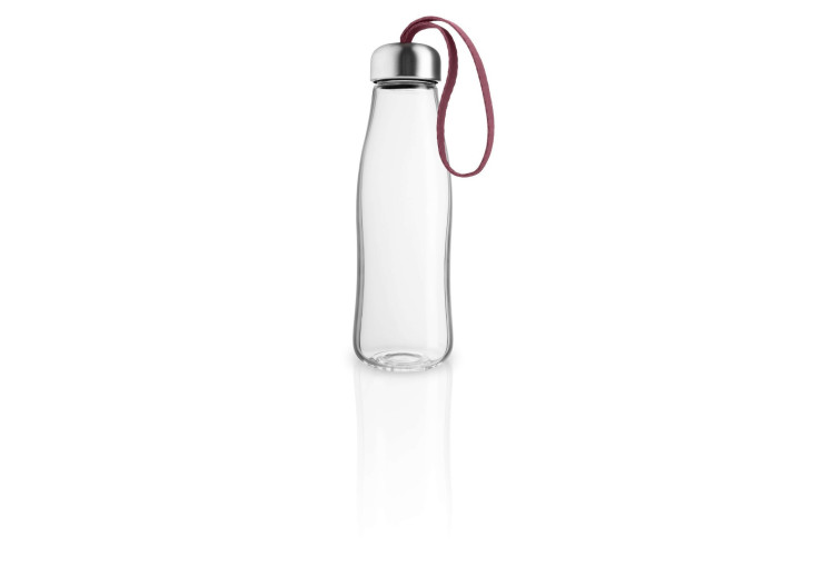 Bouteille en Verre 500 ml - Design Élégant en Rouge Grenade - ES 201827 - Eva Solo