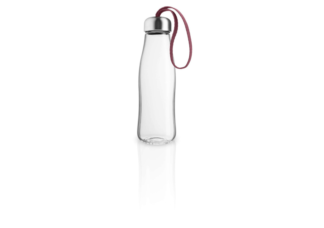 Bouteille en Verre 500 ml - Design Élégant en Rouge Grenade - ES 201827 - Eva Solo