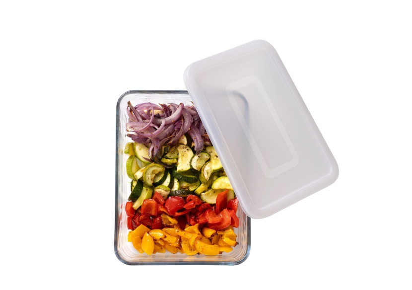 Set de 2 Bols Rectangulaires avec Couvercle - Pyrex Cook & Freeze - PY 277143 - Pyrex