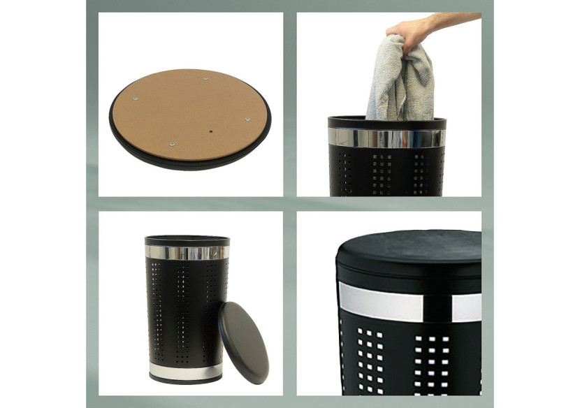 Panier à Linge avec Couvercle et Assise - Modèle Sevilla 60,5 cm - KE 218187 - Kela Badkamer Panier à Linge avec Couvercle et Assise - Modèle Sevilla 60,5 cm - KE 218187 - Kela Badkamer