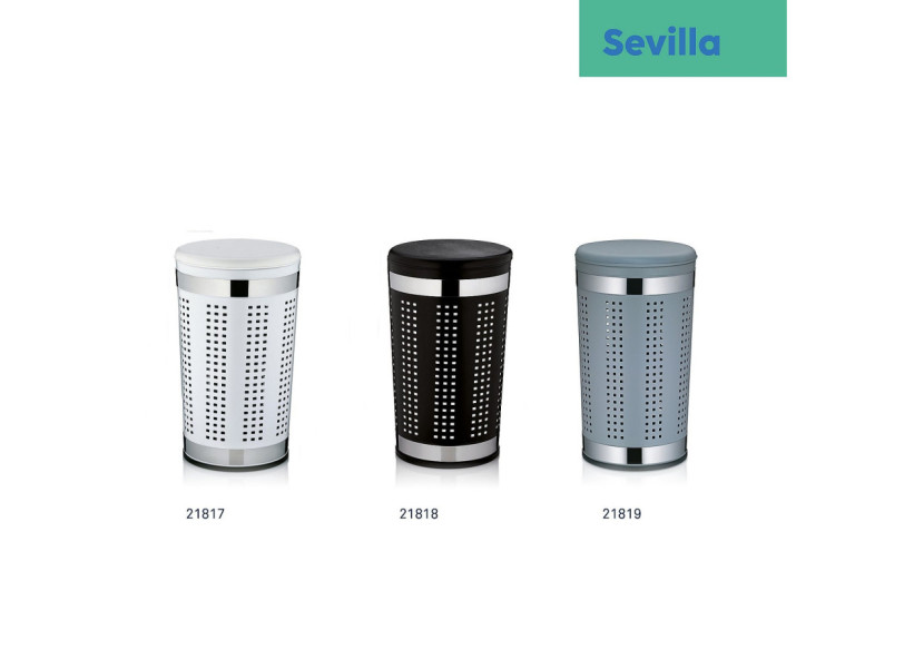 Panier à Linge avec Couvercle et Assise - Modèle Sevilla 60,5 cm - KE 218187 - Kela Badkamer Panier à Linge avec Couvercle et Assise - Modèle Sevilla 60,5 cm - KE 218187 - Kela Badkamer