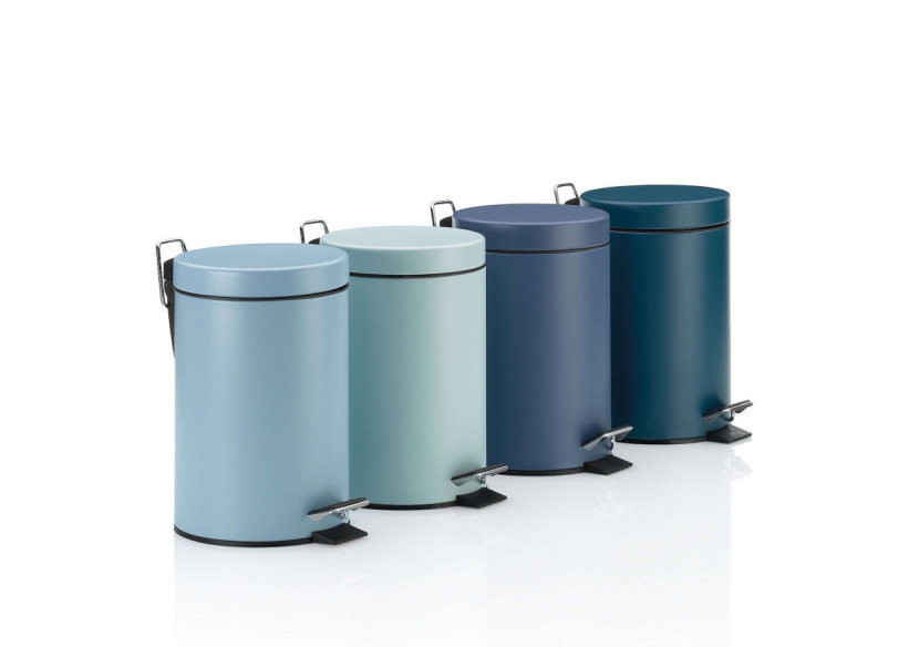 Poubelle Pédale 3 Litres - Design Mauve Bleu - KE 242922 - Kela Badkamer Poubelle Pédale 3 Litres - Design Mauve Bleu - KE 242922 - Kela Badkamer