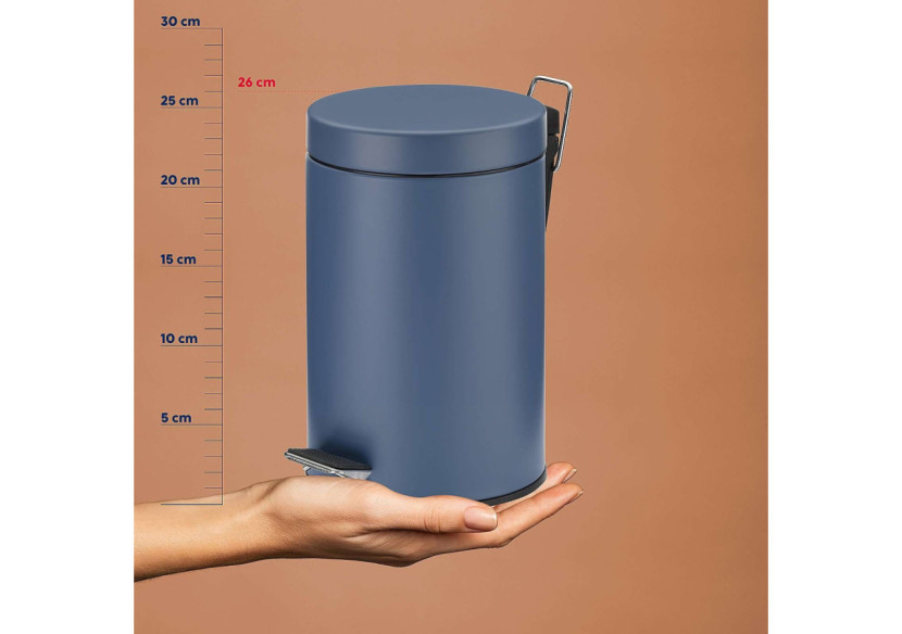 Poubelle Pédale 3 Litres - Design Mauve Bleu - KE 242922 - Kela Badkamer Poubelle Pédale 3 Litres - Design Mauve Bleu - KE 242922 - Kela Badkamer