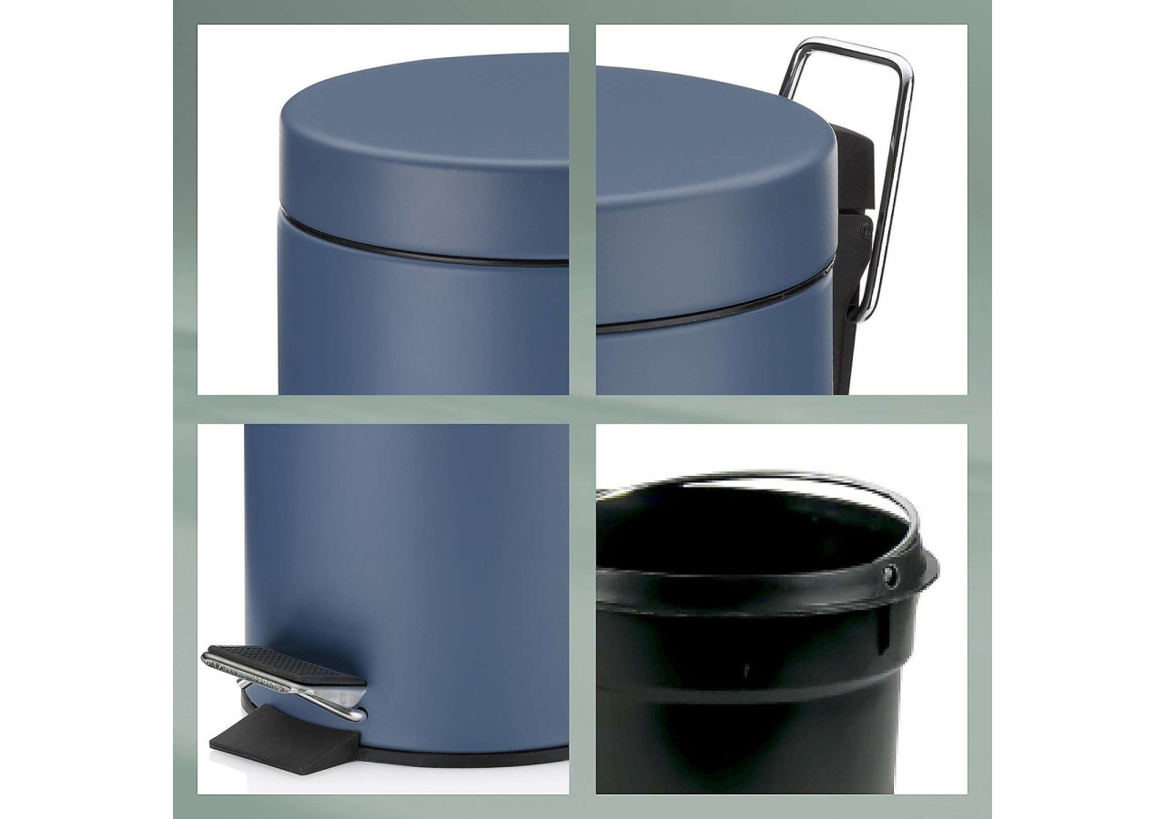 Poubelle Pédale 3 Litres - Design Mauve Bleu - KE 242922 - Kela Badkamer