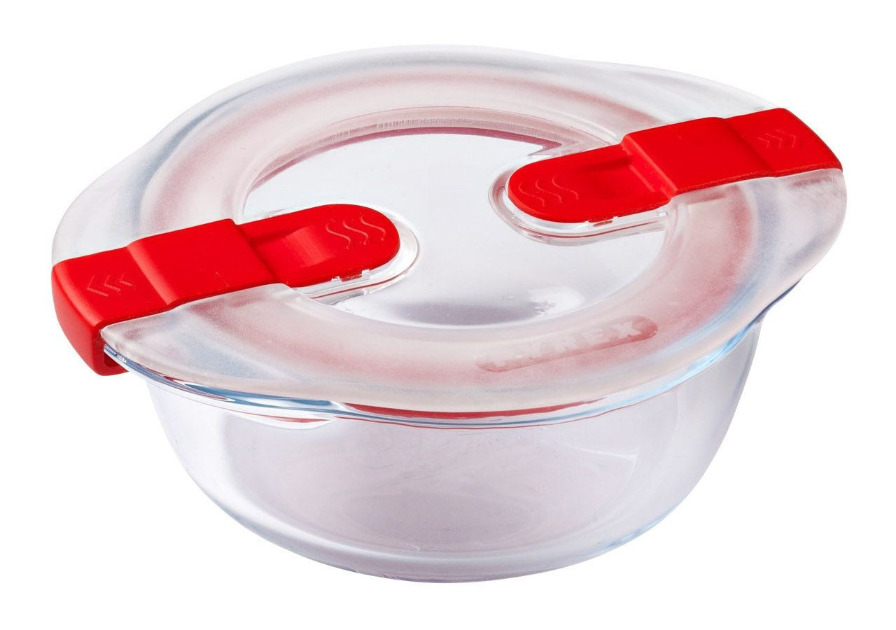 Boîte Alimentaire Cook & Heat - Verre Borosilicate 14 x 12 cm avec Couvercle - PY 279581 - Pyrex