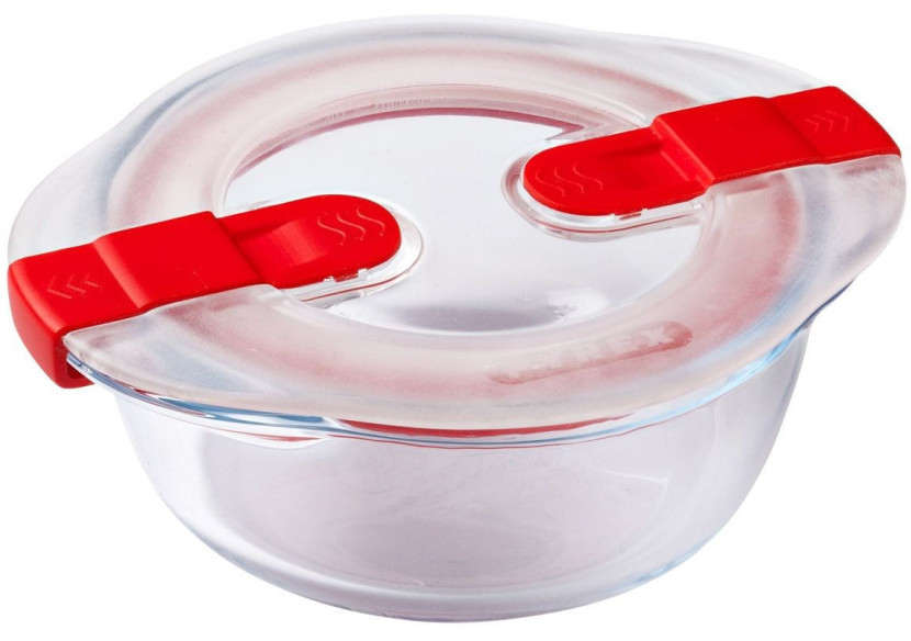 Boîte Alimentaire Cook & Heat - Verre Borosilicate 14 x 12 cm avec Couvercle - PY 279581 - Pyrex