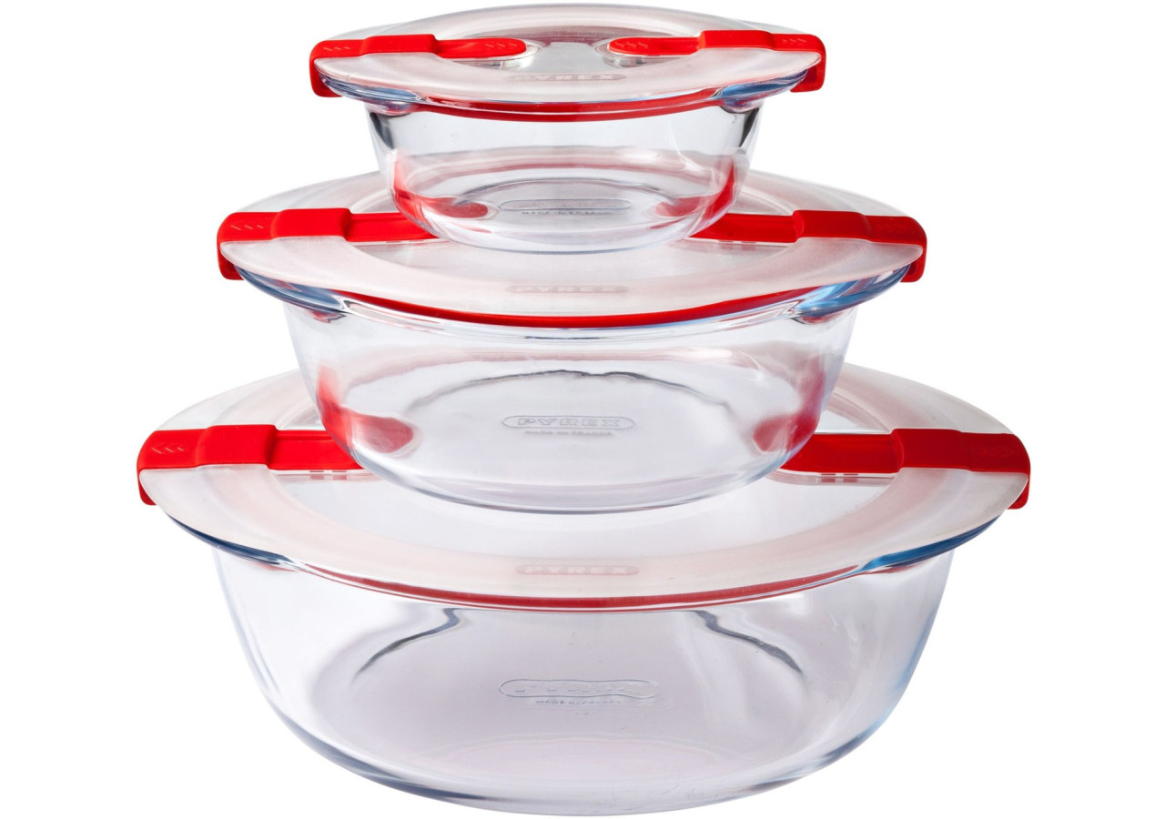 Boîte Alimentaire Cook & Heat - Verre Borosilicate 14 x 12 cm avec Couvercle - PY 279581 - Pyrex