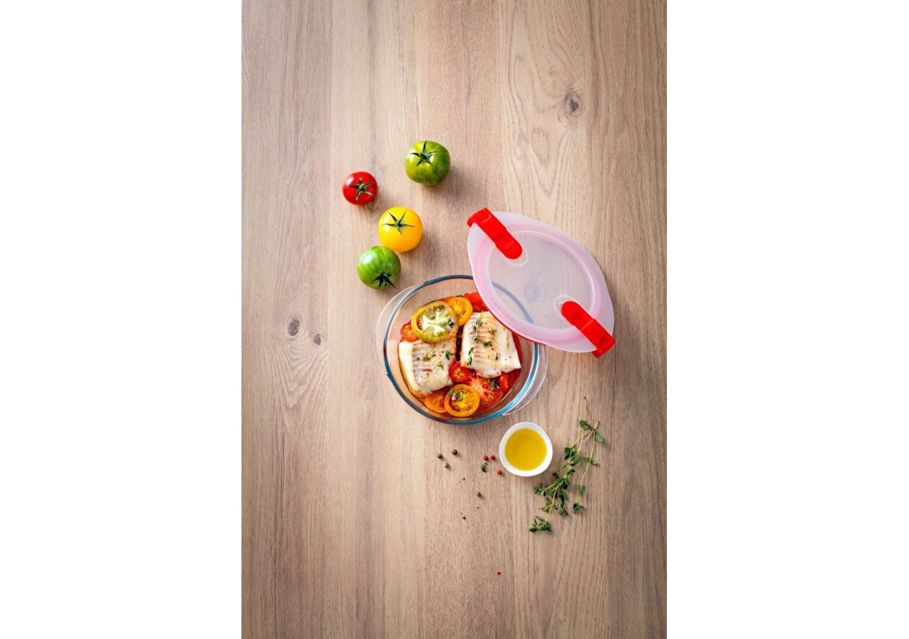 Boîte Alimentaire Cook & Heat - Verre Borosilicate 14 x 12 cm avec Couvercle - PY 279581 - Pyrex