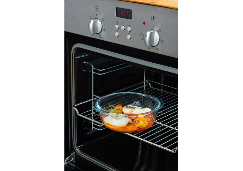 Boîte Alimentaire Cook & Heat - Verre Borosilicate 14 x 12 cm avec Couvercle - PY 279581 - Pyrex