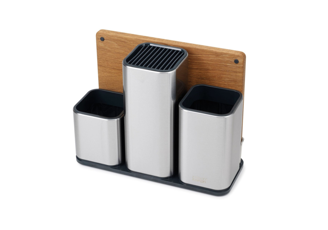 Organisateur de Cuisine AANRECHT - Avec Planche à Découper en Bois d'Oak - JJ 950267 - Joseph Joseph