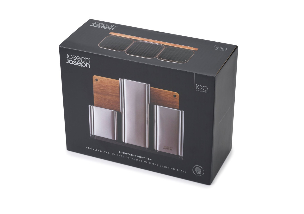 Organisateur de Cuisine AANRECHT - Avec Planche à Découper en Bois d'Oak - JJ 950267 - Joseph Joseph