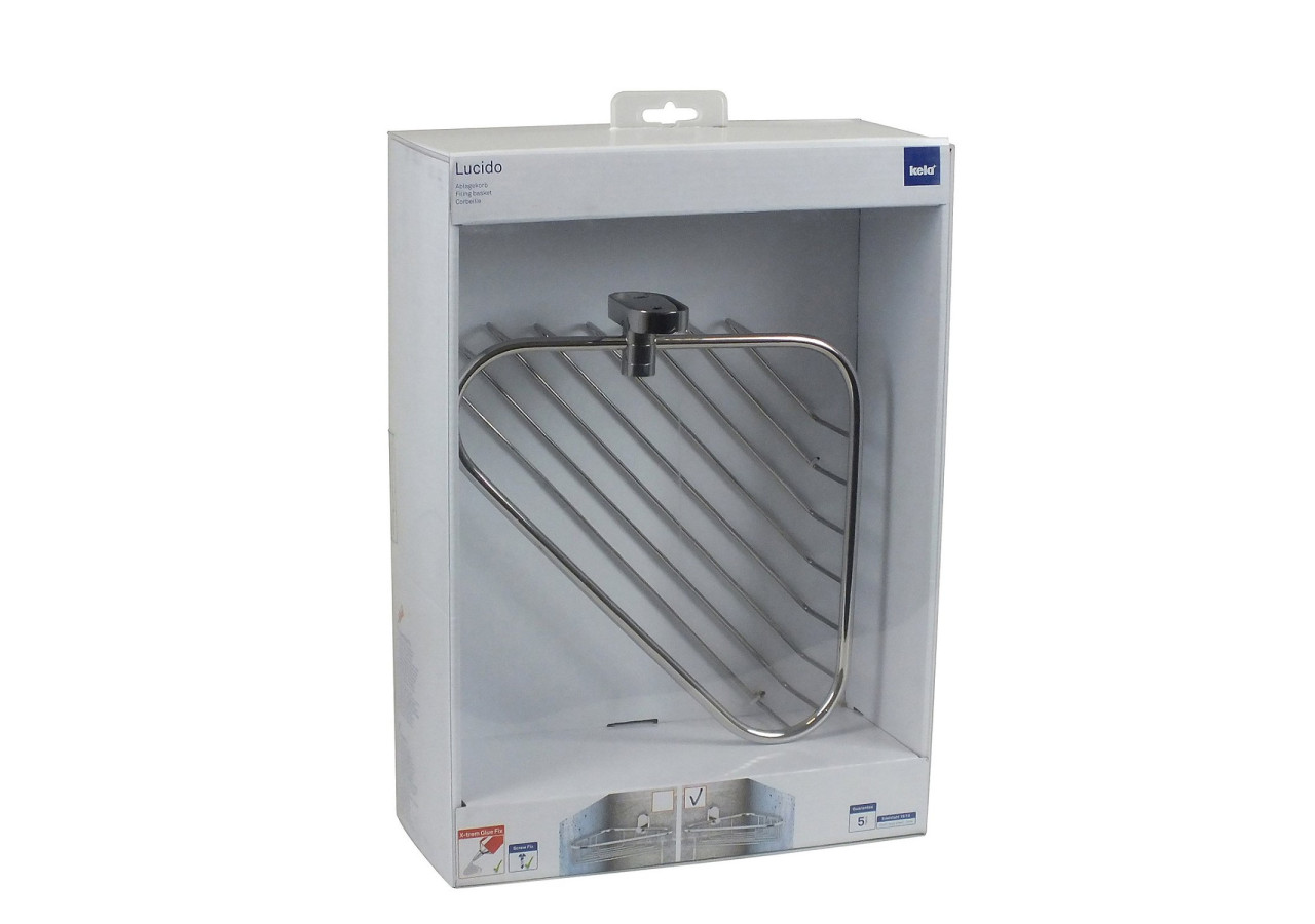 Panier de Douche Lucido - Acier Inoxydable 28,5 x 22,5 cm - KE 226885 - Kela Badkamer