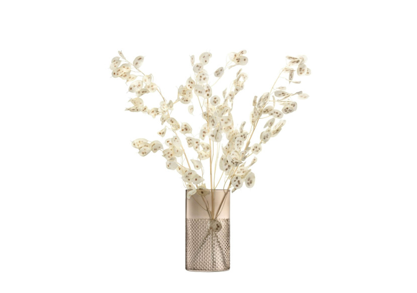 Vase ou Bougeoir Wicker - 25 cm en Verre - LS 571527 - L.S.A.