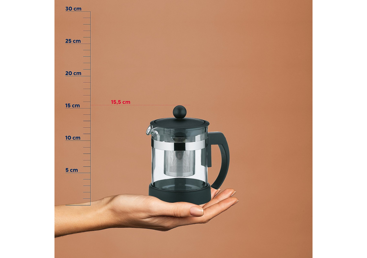 Théière AURON avec Filtre - 700 ml en Verre Résistant à la Chaleur - KE 114571 - Kela Keuken