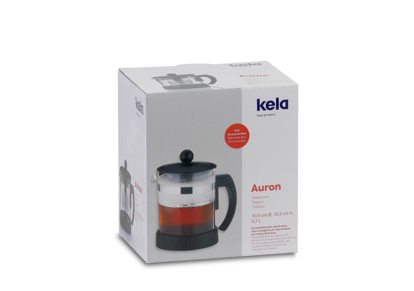 Théière AURON avec Filtre - 700 ml en Verre Résistant à la Chaleur - KE 114571 - Kela Keuken Théière AURON avec Filtre - 700 ml en Verre Résistant à la Chaleur - KE 114571 - Kela Keuken