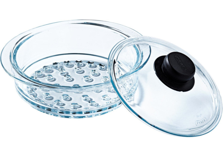 Panier vapeur en Verre - 20 cm pour cuisson saine - PY 286640 - Pyrex