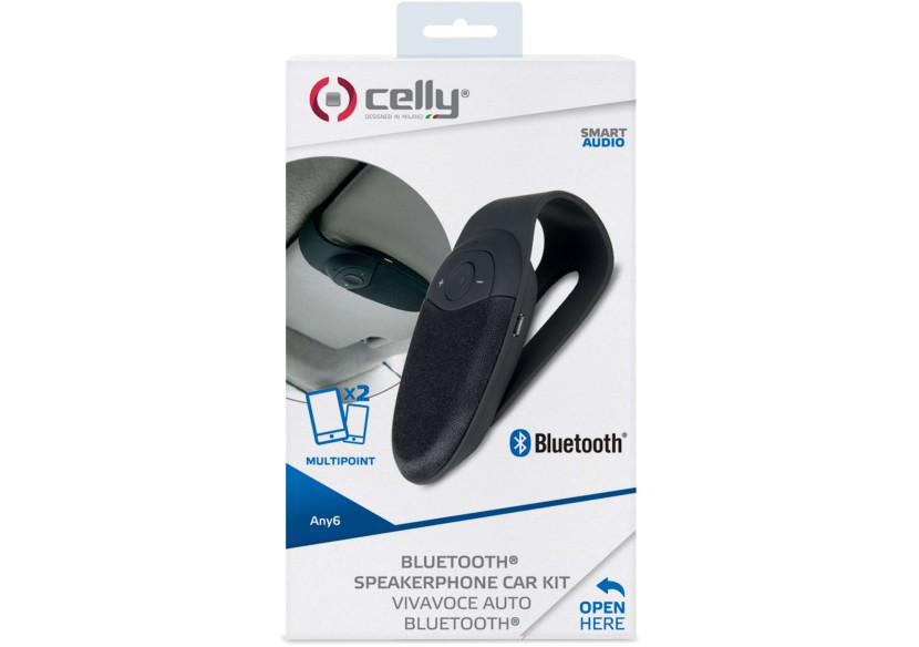 Kit mains libres Bluetooth - Autonomie 13 heures, USB inclus - CE 716198 - Celly Kit mains libres Bluetooth - Autonomie 13 heures, USB inclus - CE 716198 - Celly
