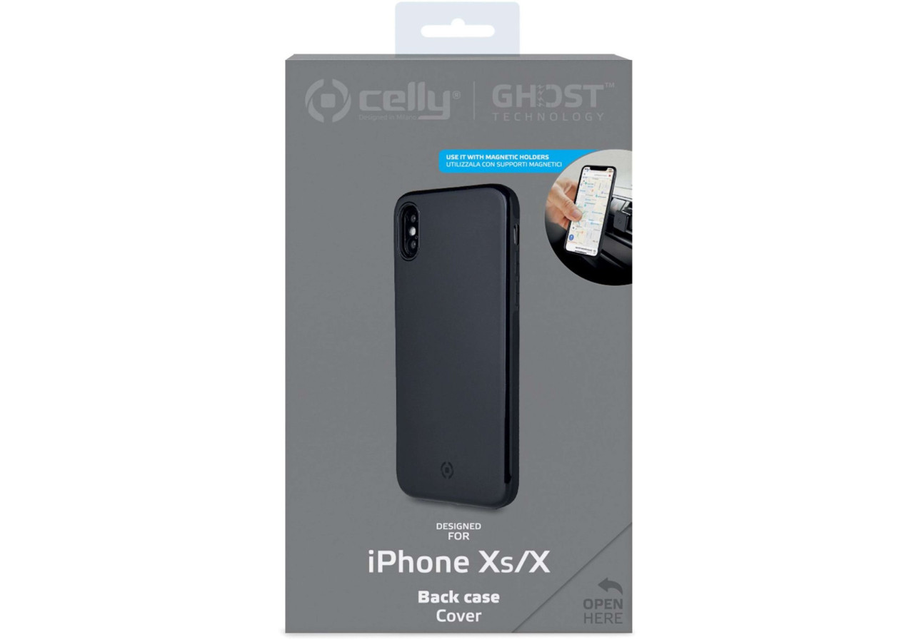 Coque GhostSkin avec Magnet pour iPhone X/XS - Protection élégante - CE 740841 - Celly