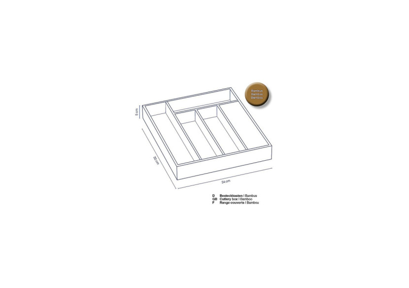 Tiroir à Couverts Kalma 30 x 34 x 5 cm - Organisation pratique - KE 120114 - Kela Keuken Tiroir à Couverts Kalma 30 x 34 x 5 cm - Organisation pratique - KE 120114 - Kela Keuken