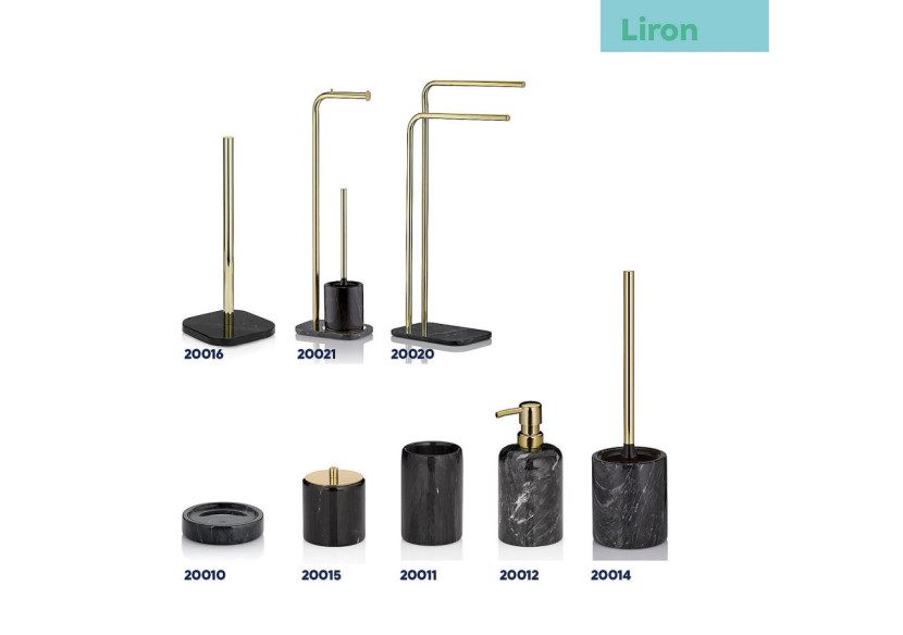 Distributeur de Cotons Kela - Marbre noir et doré - KE 200151 - Kela Badkamer Distributeur de Cotons Kela - Marbre noir et doré - KE 200151 - Kela Badkamer