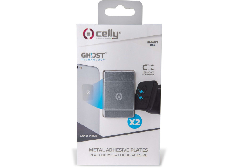 Plaques Magnétiques GhostPlate - Set de 2 pour Smartphone - CE 732259 - Celly Plaques Magnétiques GhostPlate - Set de 2 pour Smartphone - CE 732259 - Celly