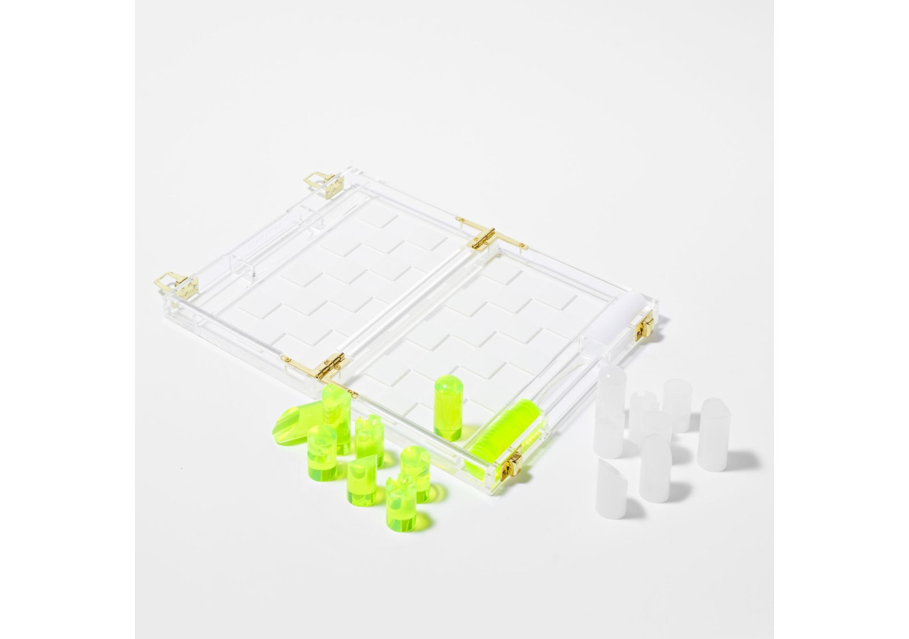 Jeu d'Échecs et de Dames de Voyage en Lucite - Pratique et Élégant - SU 053928 - Sunnylife