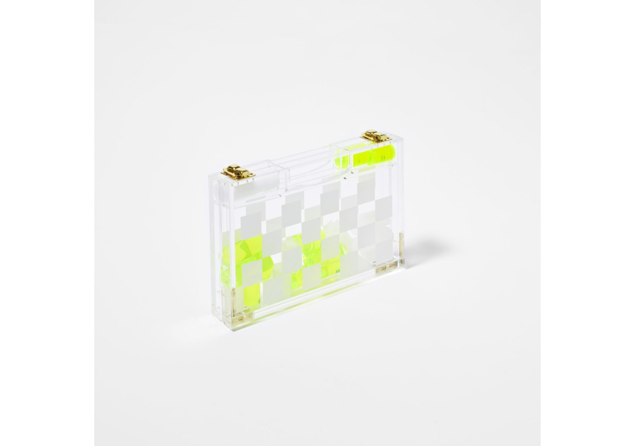 Jeu d'Échecs et de Dames de Voyage en Lucite - Pratique et Élégant - SU 053928 - Sunnylife