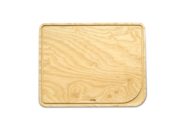 Planche à Découper avec Rainure - 35x25 cm en Bois d'Aulne - PE 815022 - Pebbly