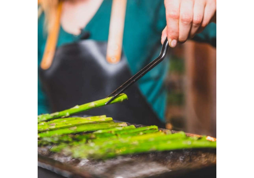 Pince à Griller Courbée - Accessoire BBQ en Inox - YA 490782 - Yakiniku