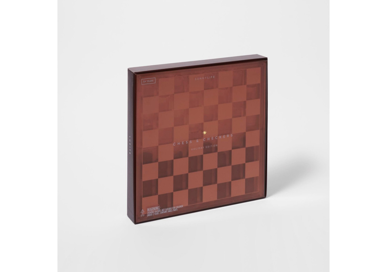 Jeu d'Échecs et de Dames en Lucite - Sunnylife - SU 053836 - Sunnylife