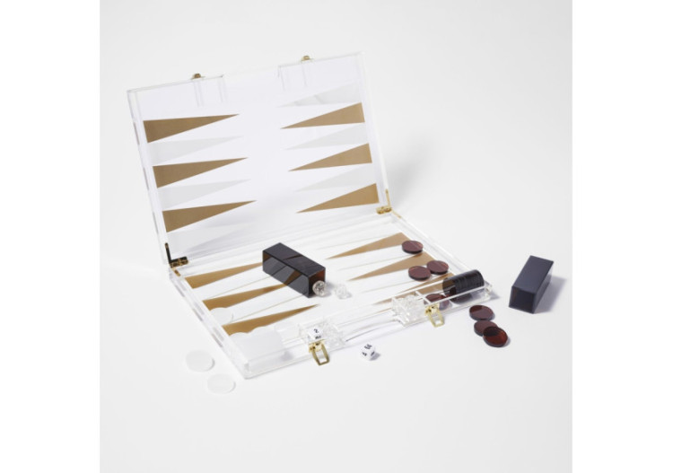 Jeu de Backgammon Lucite - Design moderne et élégant - SU 053829 - Sunnylife