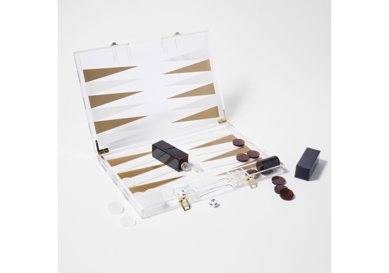Jeu de Backgammon Lucite - Design moderne et élégant - SU 053829 - Sunnylife