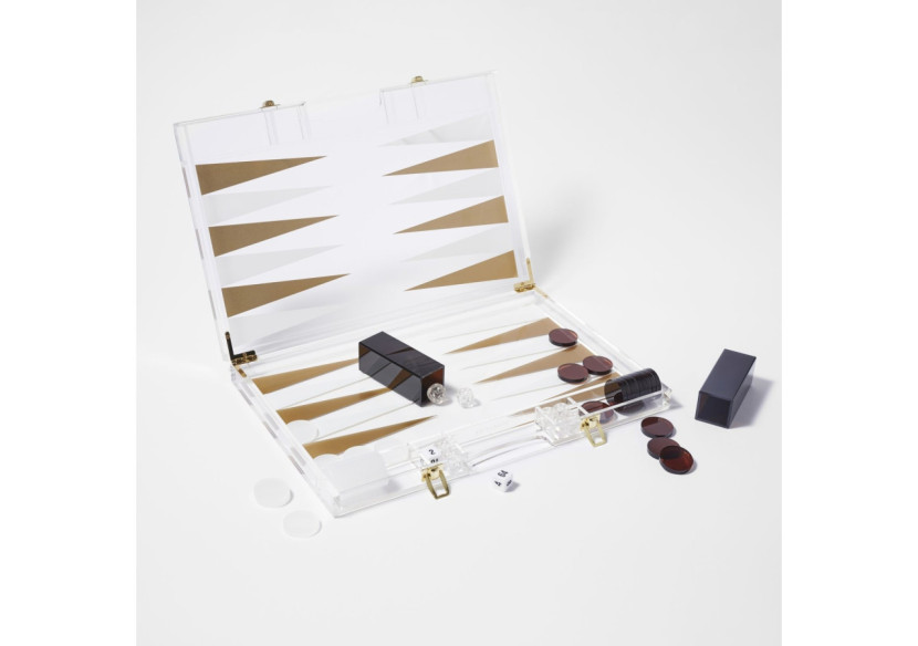Jeu de Backgammon Lucite - Design moderne et élégant - SU 053829 - Sunnylife